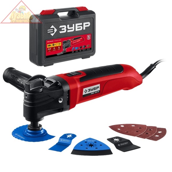 Реноватор ЗУБР 400 Вт, с набором насадок, кейс МФИ-400 КН