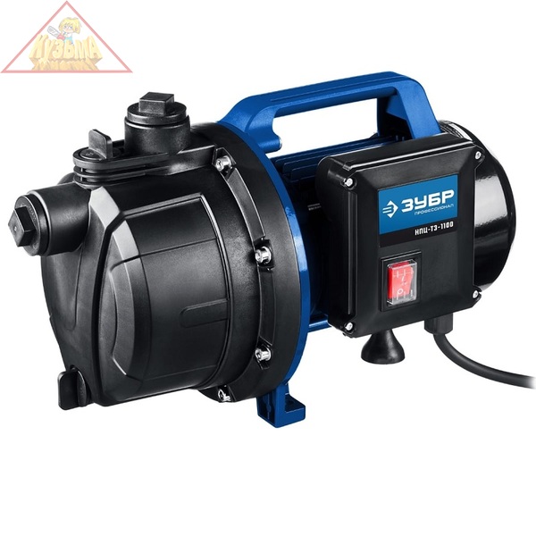 Поверхностный насос ЗУБР 1100 Вт НПЦ-Т3-1100