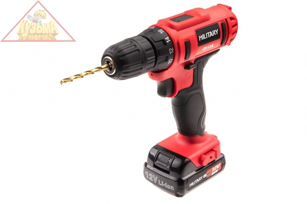 Дрель аккумуляторная MILITARY CD12A