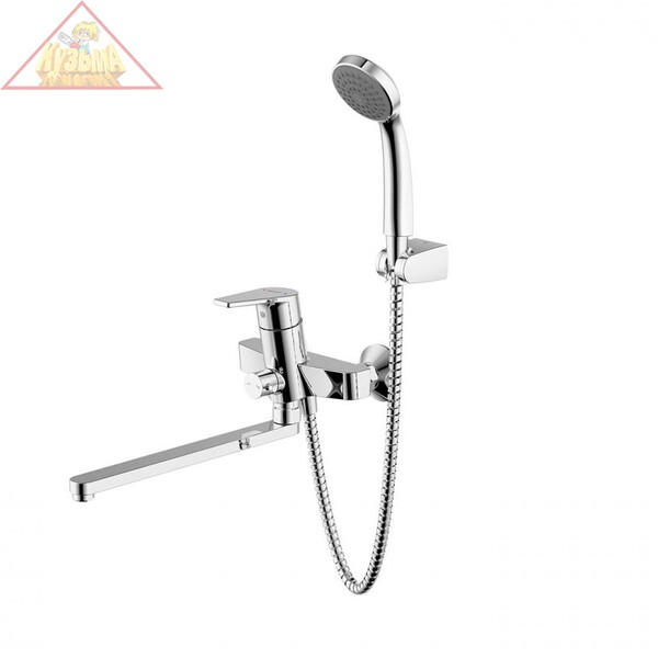 Смеситель для ванны с длинным изливом с аксессуарами Bravat Line, арт. F65299C-LB-RUS