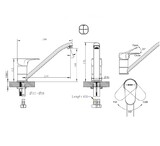 Смеситель для кухни Bravat Alfa, арт. F7120178CP-2