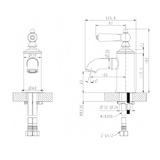 Смеситель для раковины Bravat Art F175109G