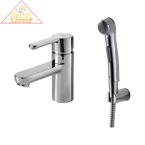 Смеситель на раковину Bravat STREAM с гигиеническим душем F13783C-3