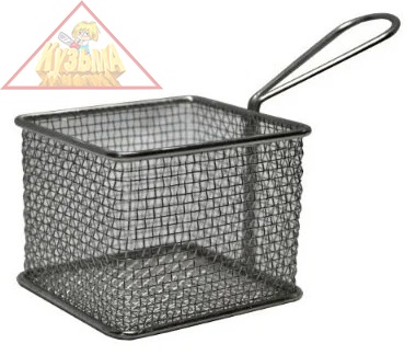 Корзина для закусок прямоугольная 100х80х80 мм нержавеющая сталь Viatto BSK433NM