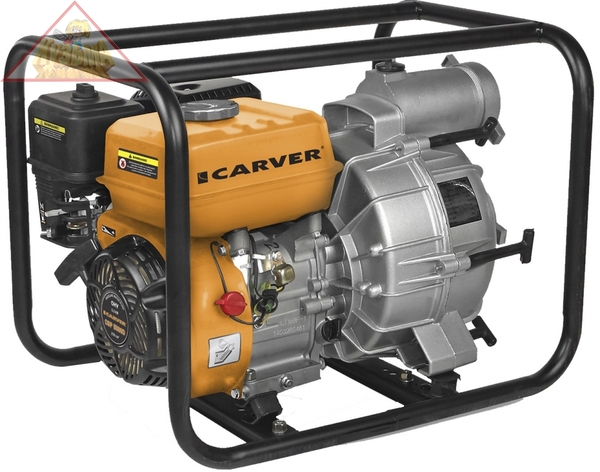 Мотопомпа Carver CGP 5580D для грязной воды (4-х тактн., 5,2 кВт/7,0 л.с., вх/вых.- 3''/80 мм)