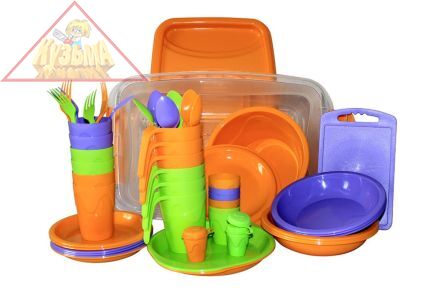 Набор для пикника СЛЕДОПЫТ «Holiday» пластик, на 6 персон, контейнер,	PF-CWS-PS02