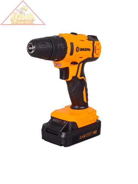 Дрель-шуруповерт аккумуляторная ударная ДА-18Л-2КУ Вихрь 72/14/17