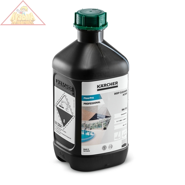 Кислотное средство для общей чистки полов Karcher RM 751, 2.5л, арт. 6.295-586.0