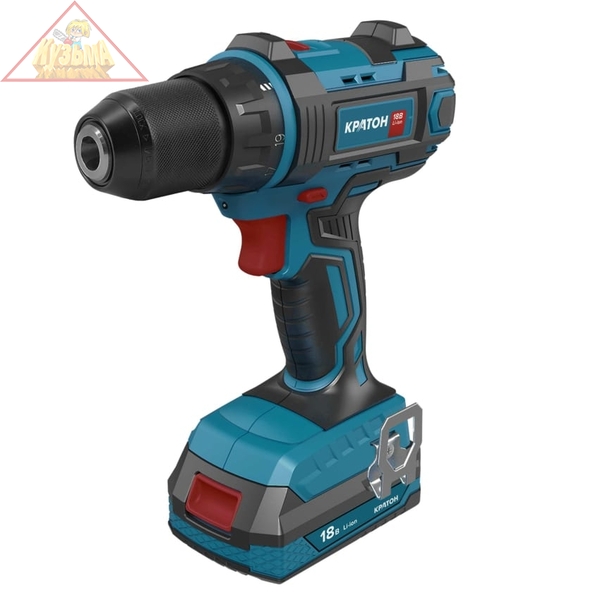 Дрель-шуруповерт ударная аккумуляторная бесщеточная КРАТОН  BICD18-OFA SET (АКБ 2,0А·ч; ЗУ + кейс), арт. 3 11 01 074