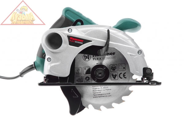 Пила циркулярная HAMMER CRP1300D, 1300 Вт, 4700об/мин (арт. 324901)