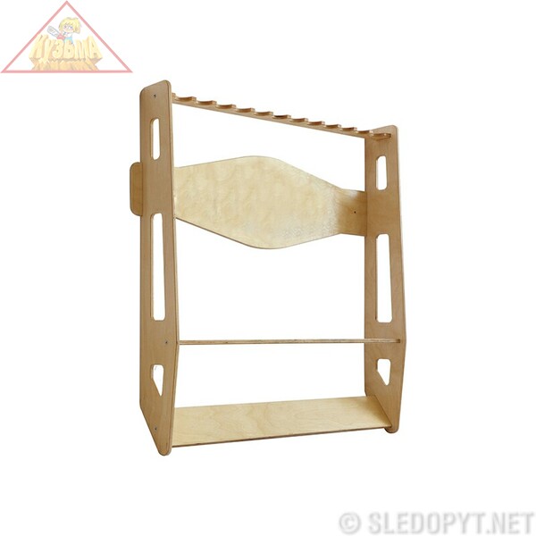 Стойка для удилищ настенная, под 12 шт., 700х130х740 мм, покрытая лаком MB-RS-03