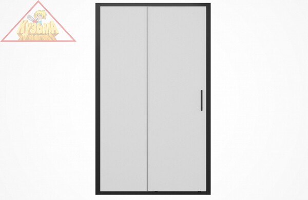 Душевая дверь Bravat BlackLine BD120.4101B, прозрачное стекло