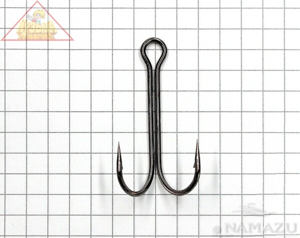 Крючок Namazu «Double Hook Long», размер 1/0 (INT), цвет BN, двойник (50 шт.)N-HDL1/0BN