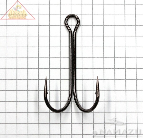 Крючок Namazu «Double Hook Long», размер 3/0 (INT), цвет BN, двойник (50 шт.)N-HDL3/0BN