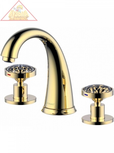 Смеситель для раковины BRAVAT CRYSTAL F21180G-1-ENG