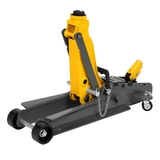 Домкрат гидравлический подкатной с фиксатором, 2,5 т, 85-385 мм, в пласт. кейсе Denzel 51233