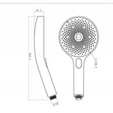 Ручной душ 3-режимный Bravat P70301BW-ENG