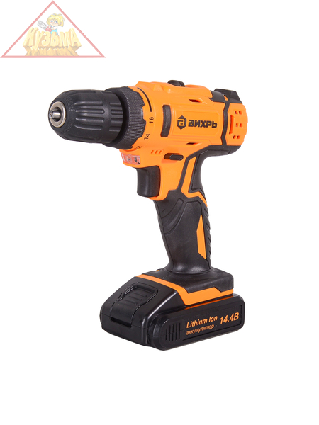 Дрель-шуруповерт аккумуляторная ДА-14Л-2KА (ДА-14Л-2K) (1,5 А/ч) Вихрь 72/14/20