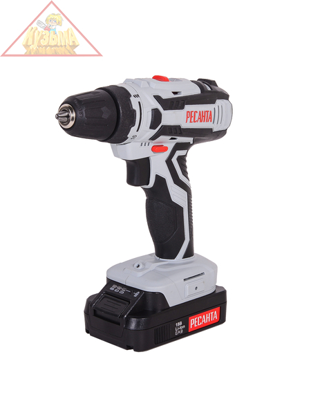Дрель-шуруповерт аккумуляторная ДА-18-2ЛК Ресанта 75/14/5