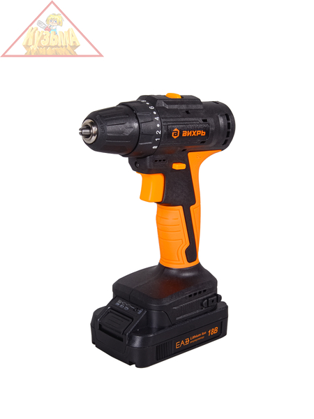 Аккумуляторная дрель-шуруповерт Вихрь ДА-18Л-2К/Б 72/14/22