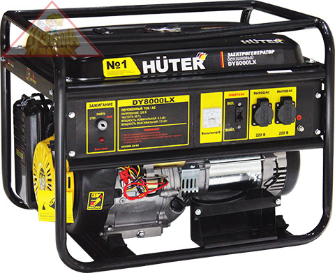 Электрогенератор DY8000LX Huter, электростартер, ручной стартер
