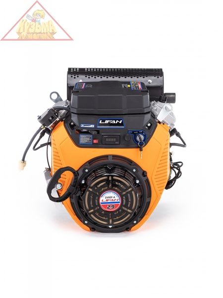 LIFAN 2V80F-2A ECC (31 л.с., катушка 20А, вал 25мм, ручной/электростартер, V-образный 2-хцилиндровый, принудительное воздушное охлаждение, масляный радиатор, счетчик м/ч)  