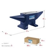 Наковальня стальная Зубр серия «ПРОФЕССИОНАЛ» 150х50 мм, арт. 32620-5
