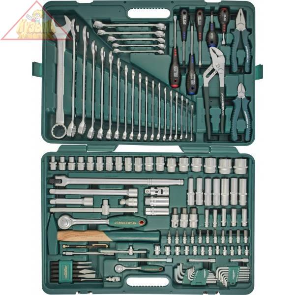 Набор инструмента универсальный 1/4", 1/2"DR, 128 предметов Jonnesway S04H524128S (S04H524128S18)