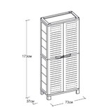 Высокий шкаф Keter AirSpire, графит/серый, арт. 246141	