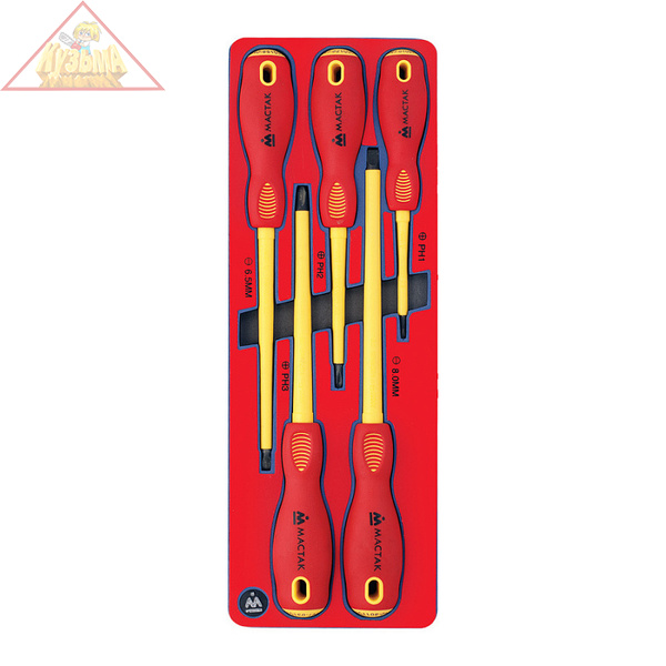 Набор диэлектрических отвёрток, ложемент, 5шт МАСТАК 5-4005E