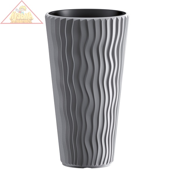 Кашпо для цветов Prosperplast SANDY SLIM серый 2 предмета 18 и 45л DPSP400-405U