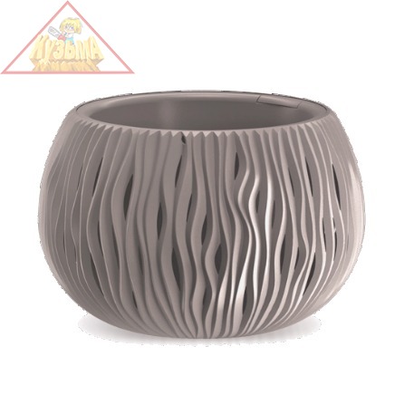 Кашпо для цветов Prosperplast SANDY BOWL мокко 2 предмета 9л DSK370-7529U