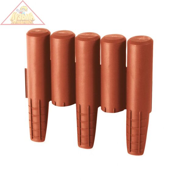 Заборчик для клумбы Prosperplast Palisada 2,7м, 10шт. ц. терракотовый IPAL5-R624