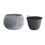 Кашпо для цветов Prosperplast Sandy Bowl 3,9л, серый DSK290-405U