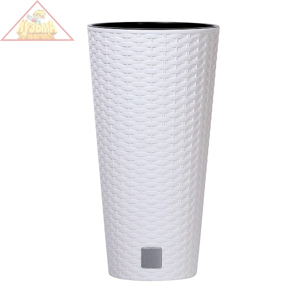 Кашпо для цветов Prosperplast RATO TUBUS белый 2 предмета 7.5 и 15.5 л DRTUS250-S449