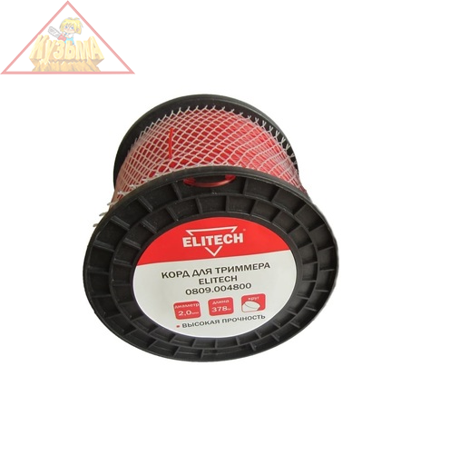 Леска, 2.0мм, 378м, круг, катушка Elitech арт.188754	