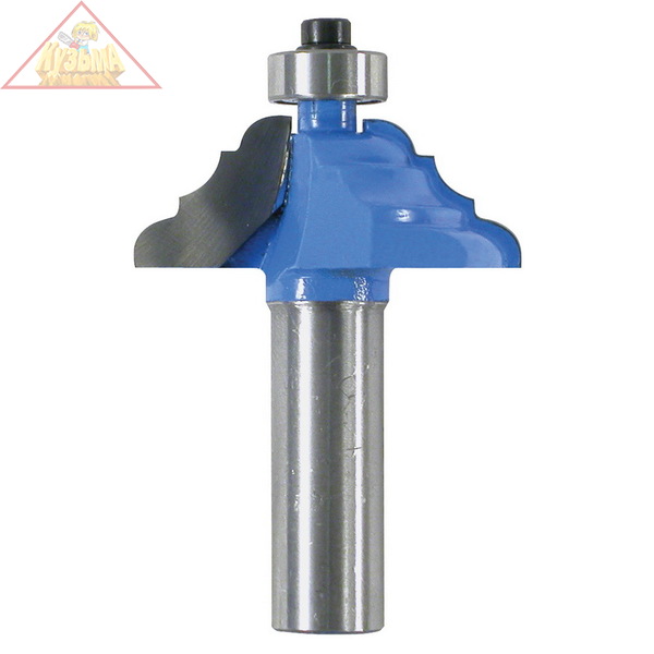 Фреза кромочная калевочная с подшипником Кратон Ø40,8х15,9 мм R4,8/4,0 мм, хв. 12 мм 1 09 04 005