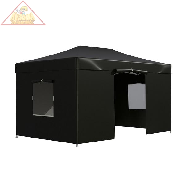 Тент-шатер садовый быстро сборный Helex 4342 3x4,5х3м полиэстер черный