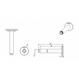 Держатель для душевой лейки Bravat черный D314BW-1-ENG