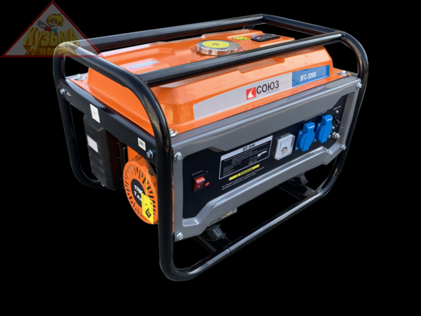 ЭГС-3200 Бензогенератор СОЮЗ,3,0/2,5 кВт, AVR (Авто. Рег.Напр.), ручн старт, 39 кг, бак 15л	