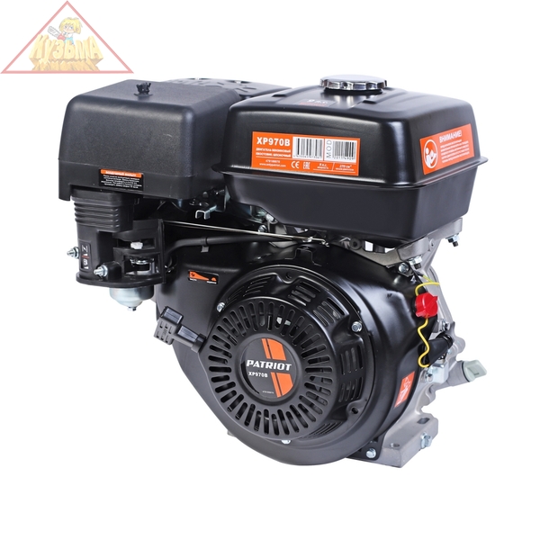 Двигатель PATRIOT XP 970 B, Мощность 9,0 л.с.; 270 см³; 3600об/мин; бак 6,5л.; хвостовик 25 мм, шпонка; вес 25 кг. 470108070