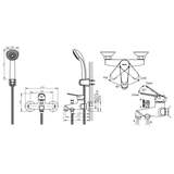 Смеситель для ванны короткий излив Bravat Emeralda TF6135147CP-B-RUS