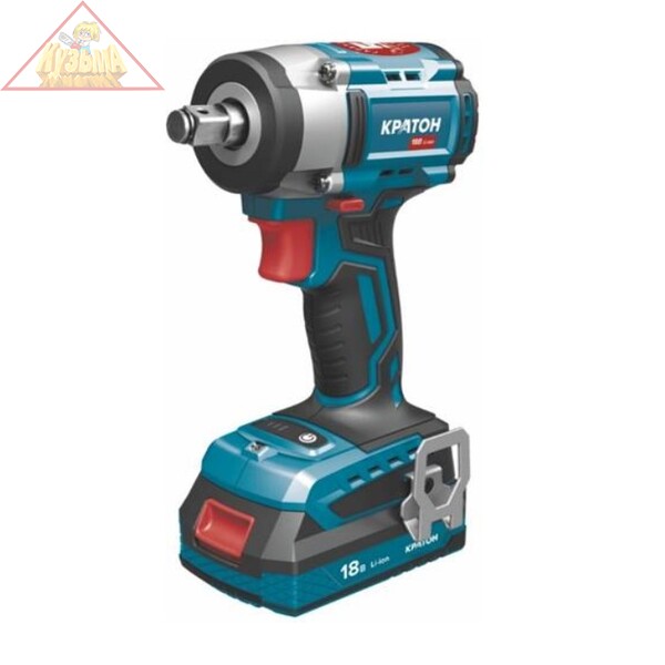 Гайковерт ударный бесщеточный аккумуляторный КРАТОН BIW18CD-400N-OFA SET (АКБ 4,0А·ч; ЗУ + кейс), арт. 3 11 01 100