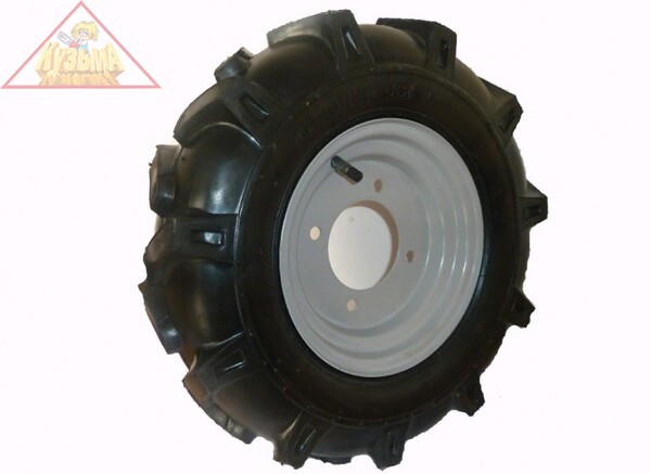 Колесо в сборе пневмо 4.00-10 (шина+камера+диск) "Елочка" 4 отв.