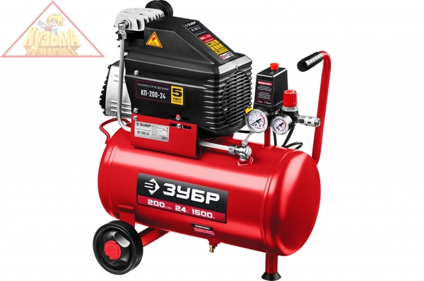 Безмасляный компрессор 1500 Вт, 200 л/мин ЗУБР КП-200-24 Н6