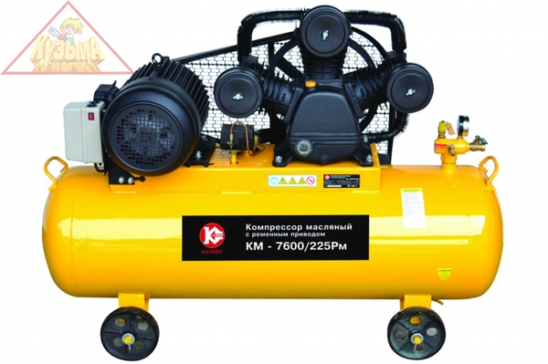 00000045991 Компрессор масляный с ременным приводом Калибр Мастер КМ-7600/225РМ