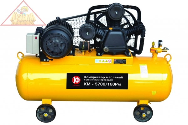 00000045990 Компрессор масляный с ременным приводом Калибр Мастер КМ-5700/160РМ