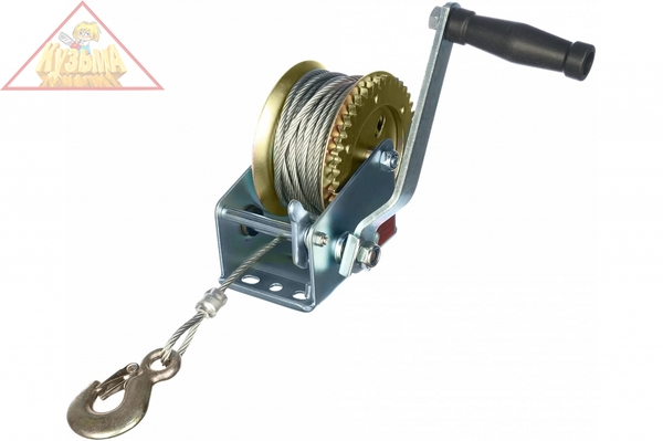 Лебедка барабанная Стелла-техник WH12-15 грузоподъемность 0,55т, с канатом 15м, диаметр 4,8мм