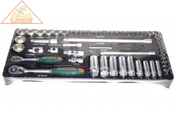 S04H3157SP Набор головок торцевых стандартных и глубоких 1/4" и 3/8"DR в ложементе, 4-24 мм, 57 предметов	Jonnesway