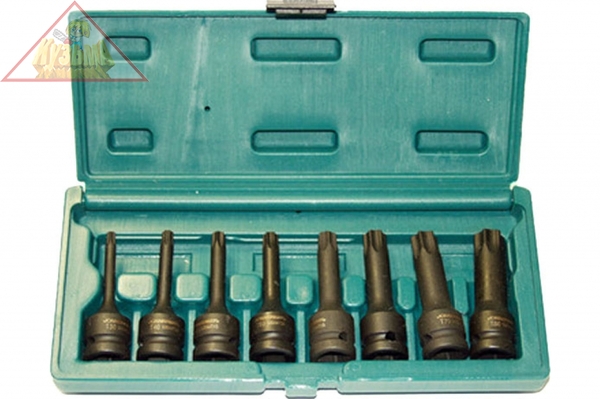 S06A408S Набор ударных головок "TORX" 1/2DR"Т30- T80 78мм, 8 предметов.Jonnesway